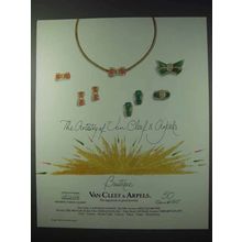 1990 Van Cleef & Arpels Jewelry Ad - Earrings, Rings