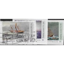 AUS 2017 (SET)(S/A) 'SHIPWRECKS' (3v) ON PAPER FINE USED (EBID25-833)