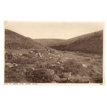 RUINS OF DOONE HUTS, DOONE VALLEY, DEVON unused vintage postcard by Photochrom =