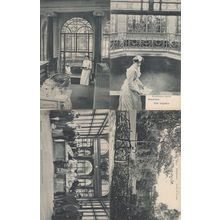 Wiesbaden Wohl Bekomm's 4x Antique German Maid Postcard s