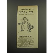1955 Best & Co. Mattique Orlon Sweater Ad - Personal Favorite
