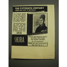1955 Skira Book Ad - The Fifteenth Century from Van Eyck to Botticelli by Argan