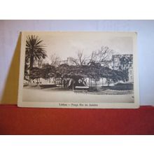 PRACA RIO DE JANEIRO, LISBOA, PORTUGAL unused vintage postcard LISBON =