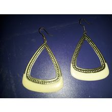 gold tone and enamel pierced Fashion Women Earrings