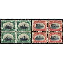 294-95, Mint NH 1-2¢ Blocks of Four SCV $330 * Stuart Katz