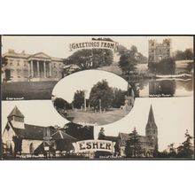 Greetings from Esher, Surrey, c.1920 - Andrew Smith RP Postcard