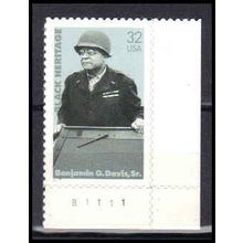 3121 32c General Davis Fine MNH P#S LR B1111 Z5269