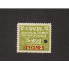 FU54 [Specimen] MNH - Canada Unemployment Insurance Revenue Stamp