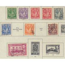 St. Lucia Stamps Scott #110//120, Used, 9 Different