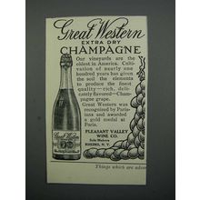1908 Great Western Extra Dry Champagne Ad