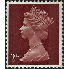 GB, QE II Machin definitive, brown 1968, 2d