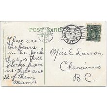 Chemainus, BC large cancel 1908