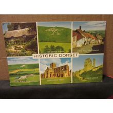 HISTORIC DORSET county . multiview used postcard by J. Salmon 1978 pm =