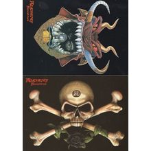 Alchemy Of Philosophy Skulls Fantasy Art 2x Postcard s