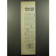 1952 Nation's Business Magazine Ad - Shiny money throws light