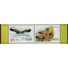 Tajikistan Sparrow Eagle Birds Sheetlet of 4 pairs 2015 MNH SG#533-534