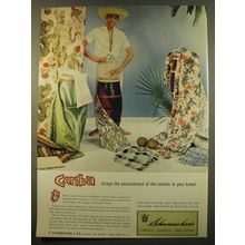 1961 Schumacher Cariba Fabrics Advertisement
