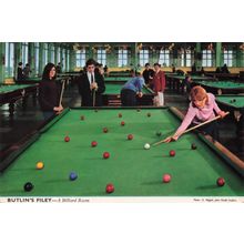 Butlins Filey Billiard Room Snooker Yorkshire 1970s Postcard
