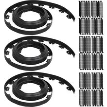 Gardzen 1.5" X 100' Landscape Edging Kit, Garden Edging Coil Comes with 120 Pcs