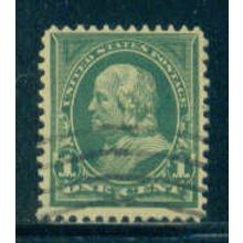 Used 279 1c Benjamin Franklin Just Clears M04452