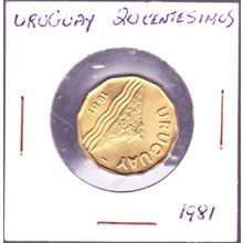 1981 Uruguay 20 Centesimos Coin