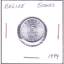 1989 Belize 5 Cents Coin
