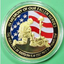 In Memory Of Fallen Heroes. Challenge Coin. 1.50". 67b.
