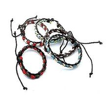 Colorful Braided Leather Adjustable Friendship Bracelet