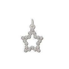 Sterling Silver CZ Open Star Pendant