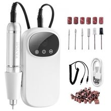 Electric Rechargeable Nail Drill, 35,000RPM Portable Cordless Nail E File Ma...