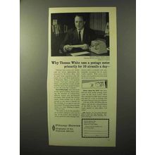 1964 Pitney-Bowes DM Desk Top Postage Meter Ad