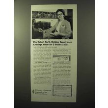 1964 Pitney-Bowes DM Desk Top Postage Meter Ad - Hobart