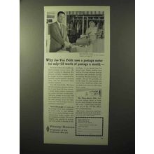 1964 Pitney-Bowes DM Desk Top Postage Meter Ad - Jon Von Feldt