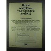 1967 IBM Industry Information Service Ad - Markets