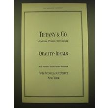 1924 Tiffany & Co. Ad - Jewelry Pearls Silverware Quality - Ideals