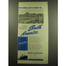 1949 Moore-McCormack Lines Ad - The holiday you've waited for