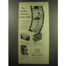1949 Bell & Howell Foton, Auto Load and Auto 8 Cameras Ad - This Christmas