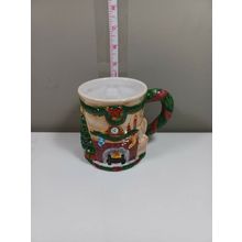 flowers and balloons large christmas mug ( A64)