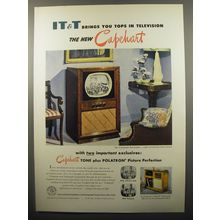 1950 Capehart Nocturne Television Ad - IT&T brings you tops in television