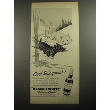 1956 Black & White Scotch Ad - Cool Enjoyment