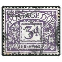 D5 1914 Royal Cypher Postage Dues 3d Violet Used hrd2-d