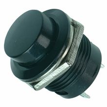 Black Momentary Off-(On) Push Button 16mm 3A SPST