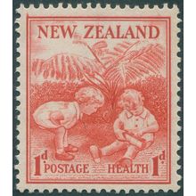 New Zealand 1938 1d+1d scarlet Health SG610 MNH