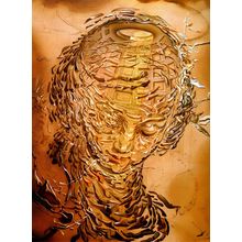 Salvador Dali - The Raphalesque exploding head- upscaled Poster Canvas Movie Fil