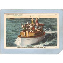 Rhode Island Narragansett Pier Greetings From Narragansett Pier R I Motor ~789