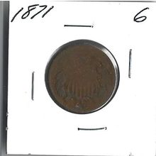 1871 US 2 Cent Piece Fine