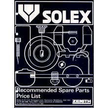 Solex Zenith Carburetter Parts Price List 1981 PDF