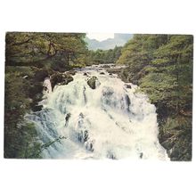 BETWS-Y-COED, Swallow Falls used postcard 1970 pm J Arthur Dixon Wales 506 =