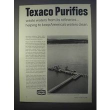 1966 Texaco Oil Ad - Purifies Waste Waters