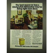 1973 KitchenAid Dishwasher Ad - Living Next Door